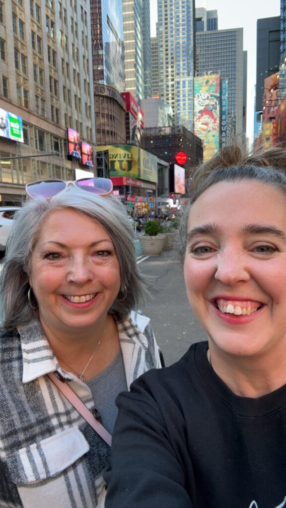 Mom and Me in front on Times Square