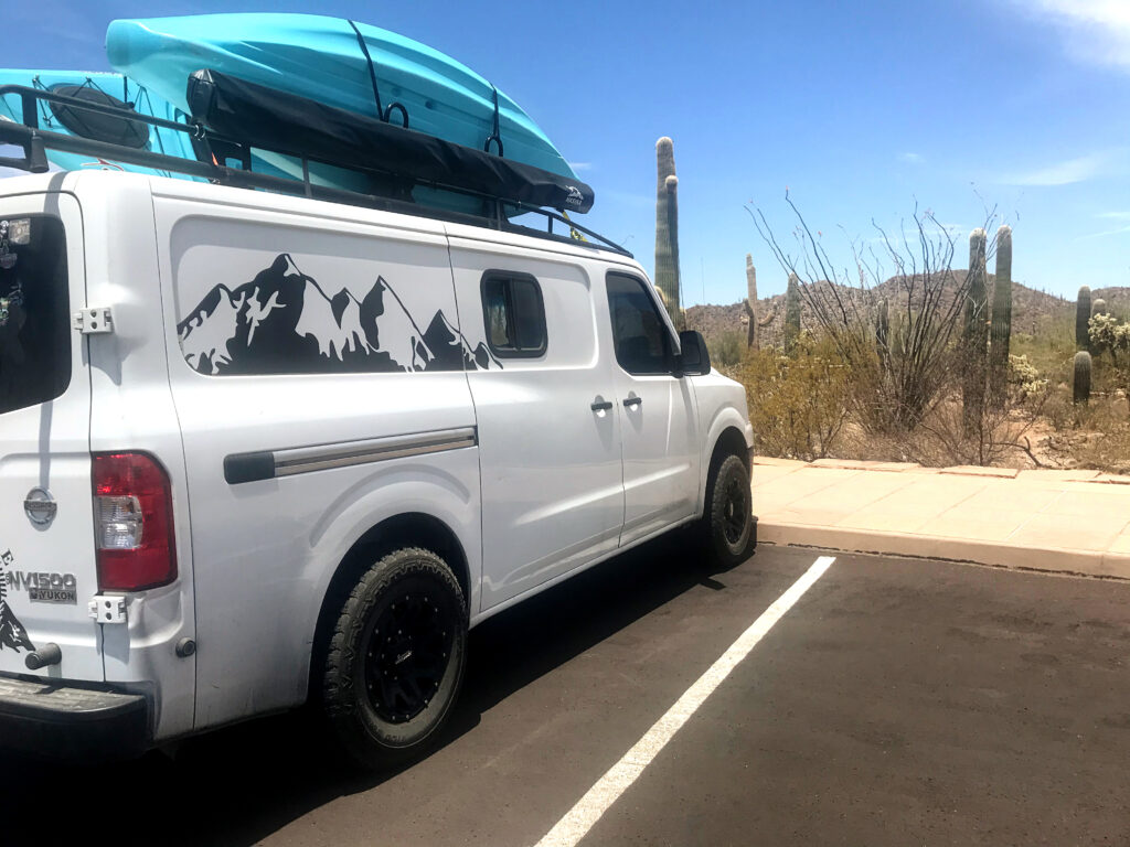 Our van at Suguaro