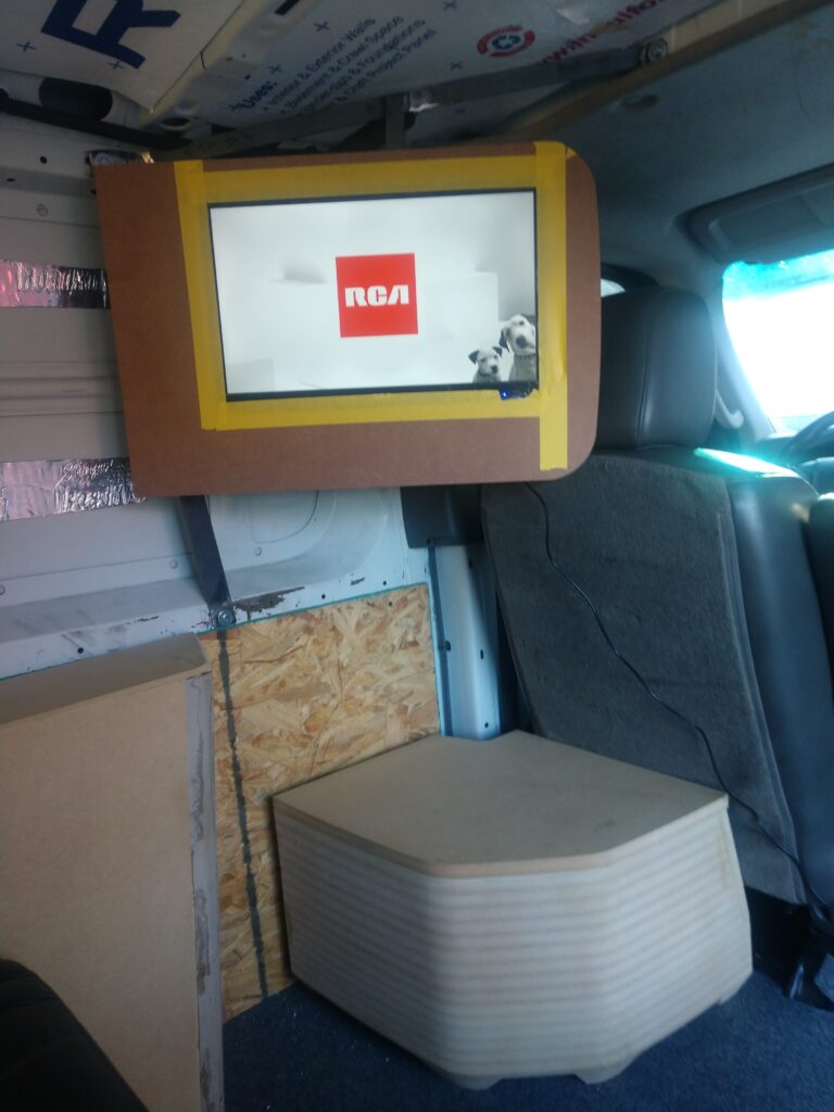 Tv in van