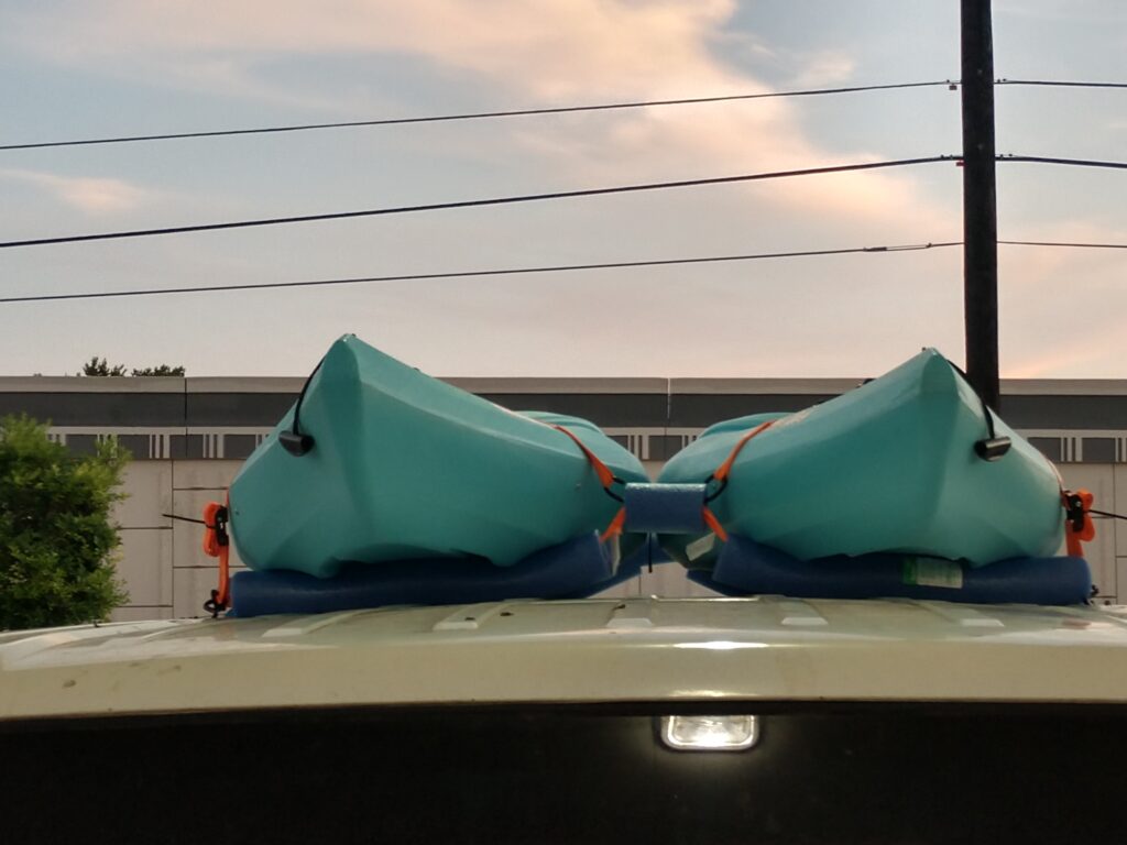 Kayaks on the roof