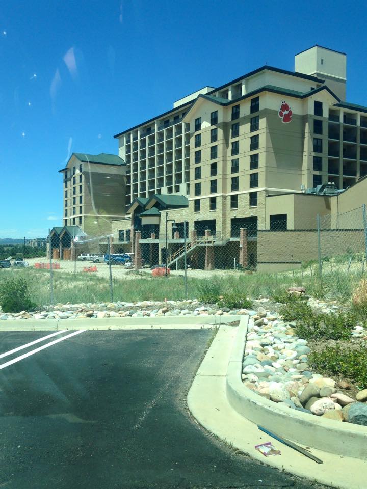 Great Wolf lodge from up close- but it's under construction.