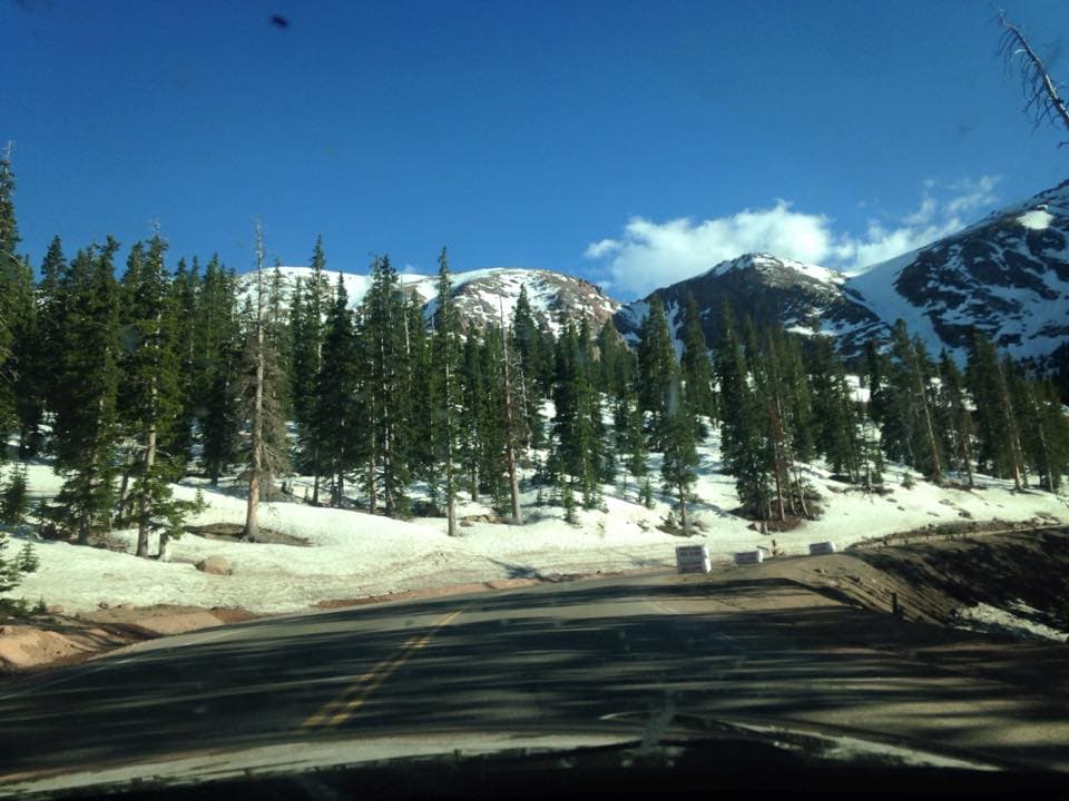 Snow on the ground in June, Pikes Peak Colorado