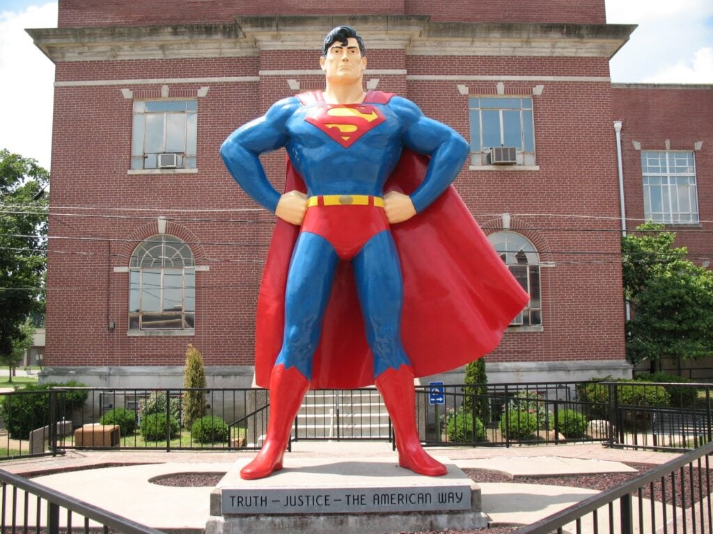 A superman statue