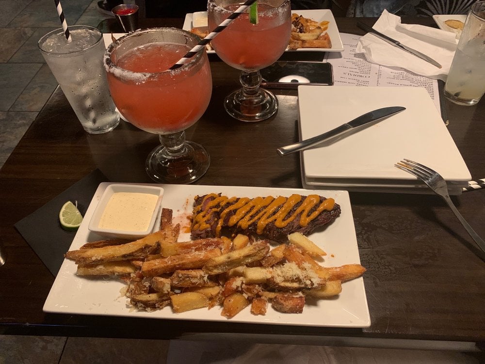 Steak and fries from Underground Bar 