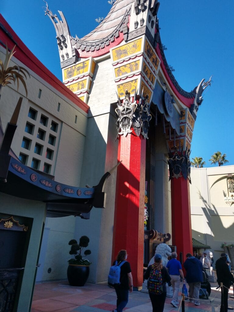 An outdoor view of the Chinese theater at Hollywood Studios