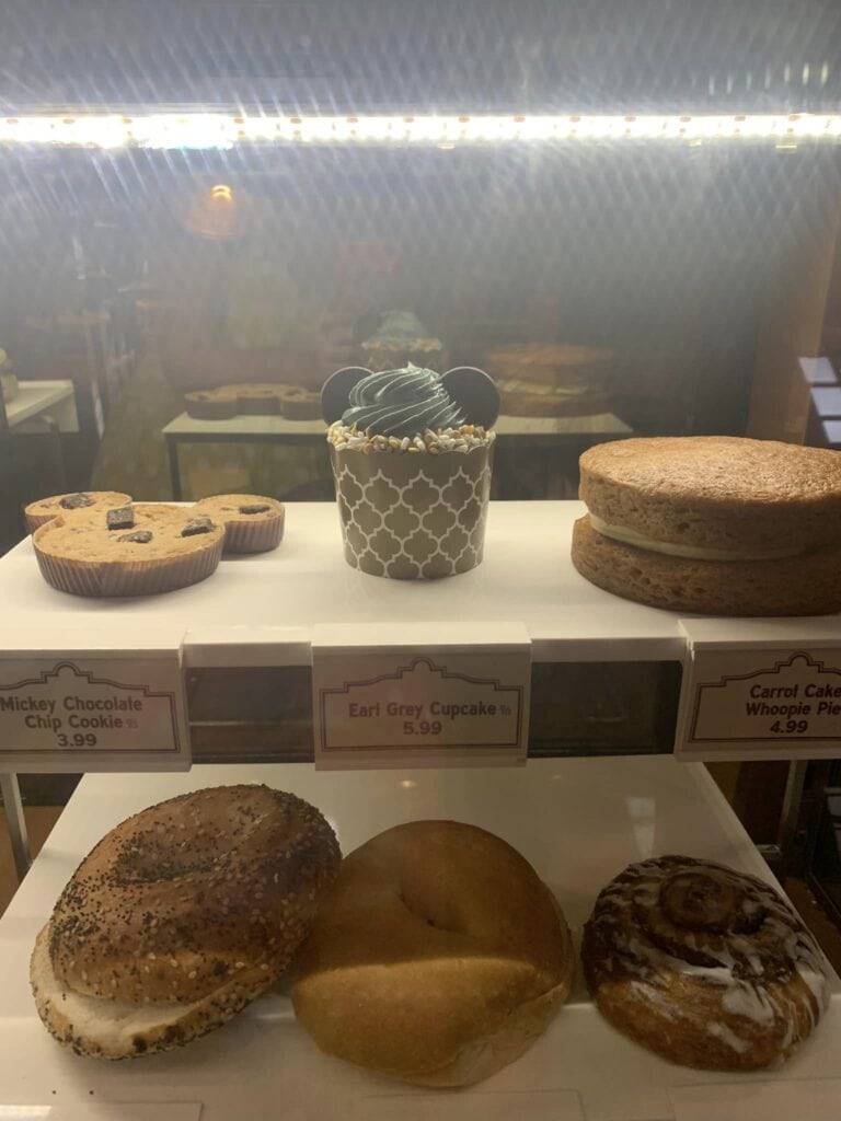 A cupcake shaped like Mickey at the Starbucks in Hollywood Studios